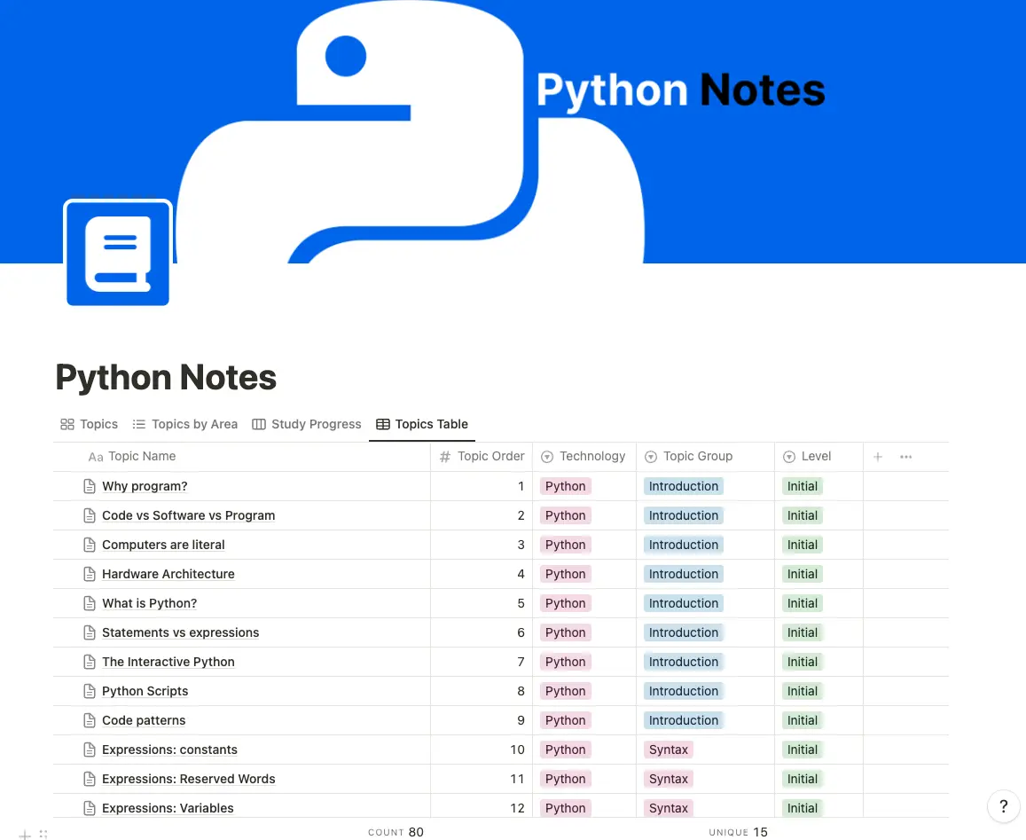 Python Notes